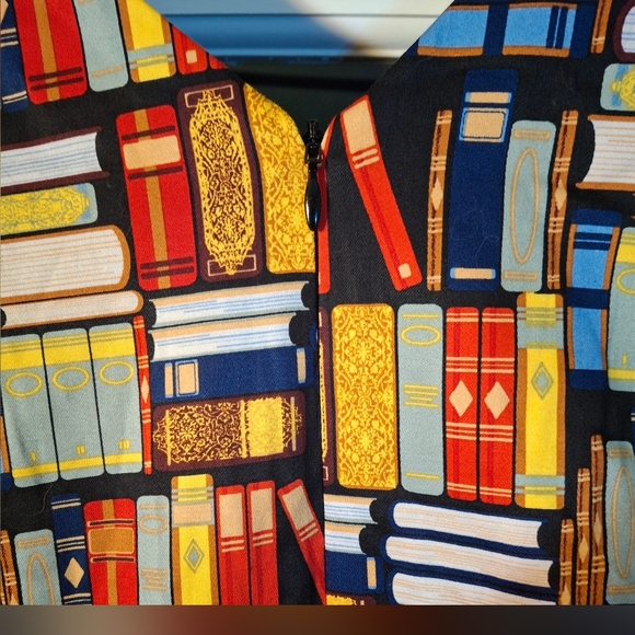 Eva Rose Colorful Book Print Women's Dress-NWT - Picture 6 of 8